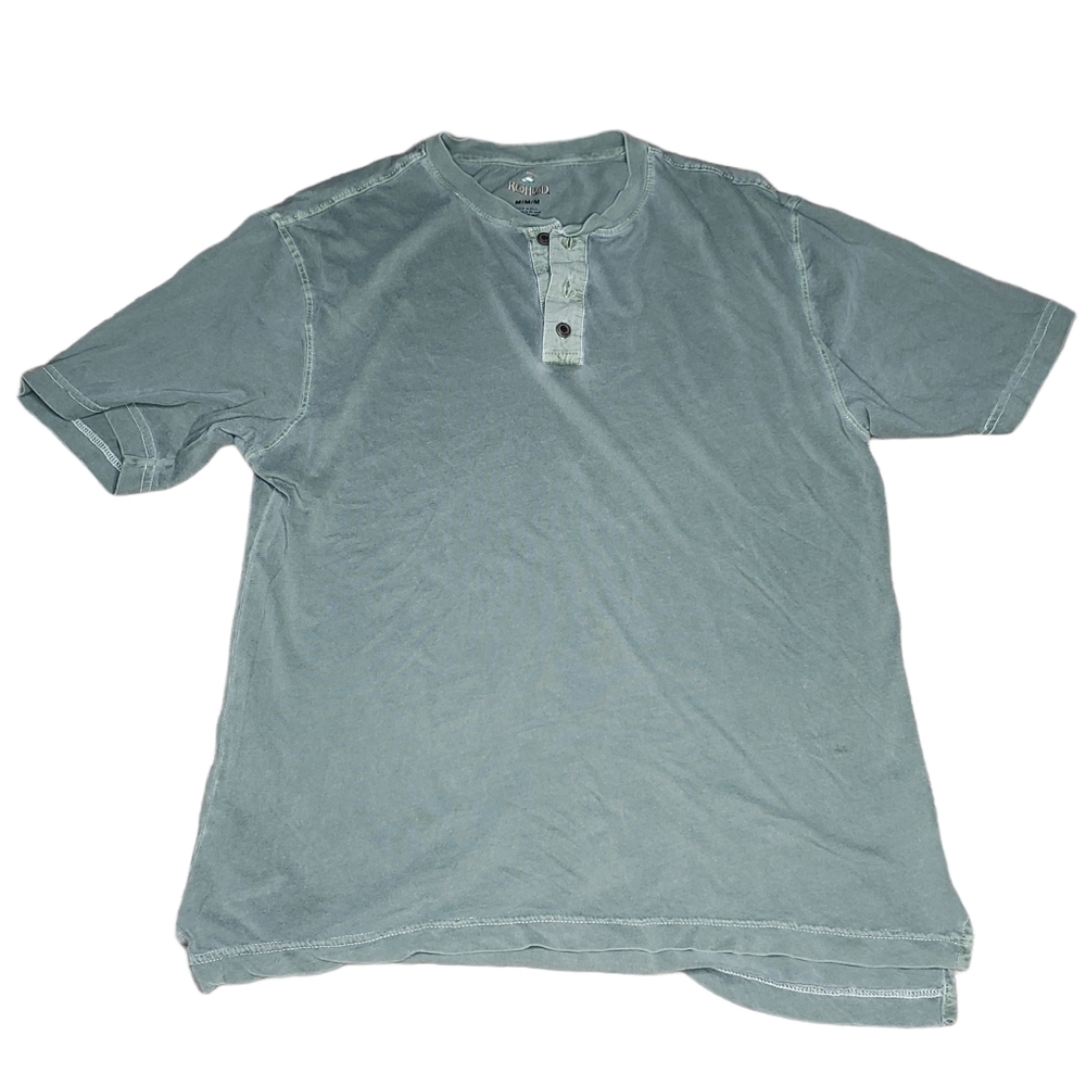 Redhead Quarter Button Down Green Distresed Shirt